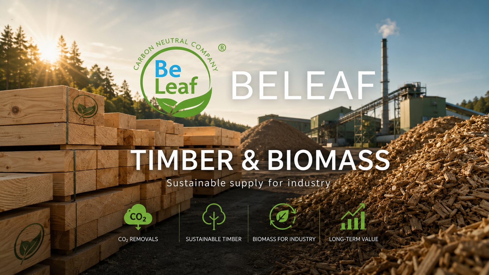 Sustainable timber and biomass value chain for industrial buyers.